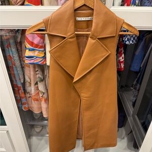Alice + Olivia Camel Sleeveless Vest